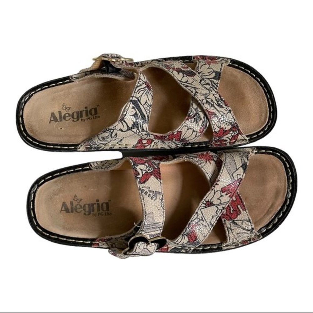 Alegria floral slides sandals